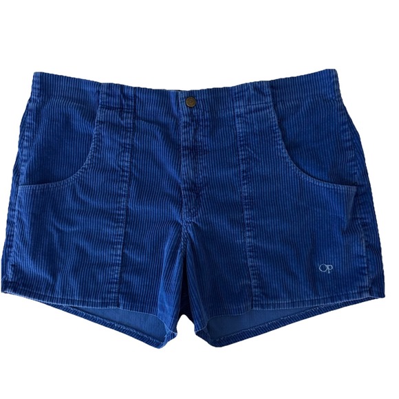 Vintage 80s Electric Blue Ocean Pacific Corduroy Shorts Womens 36 Waist Preppy